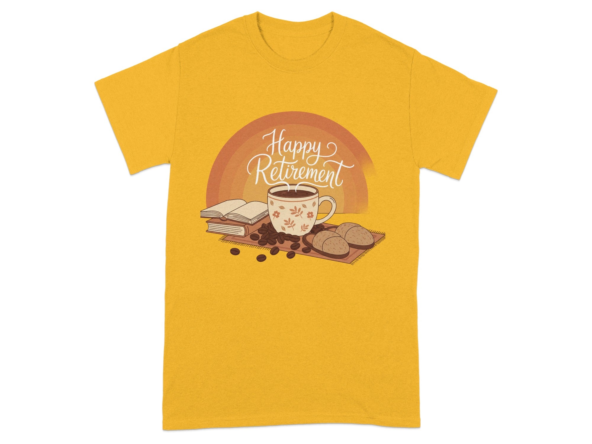 Happy Retirement Coffee Book Relaxation T-Shirt