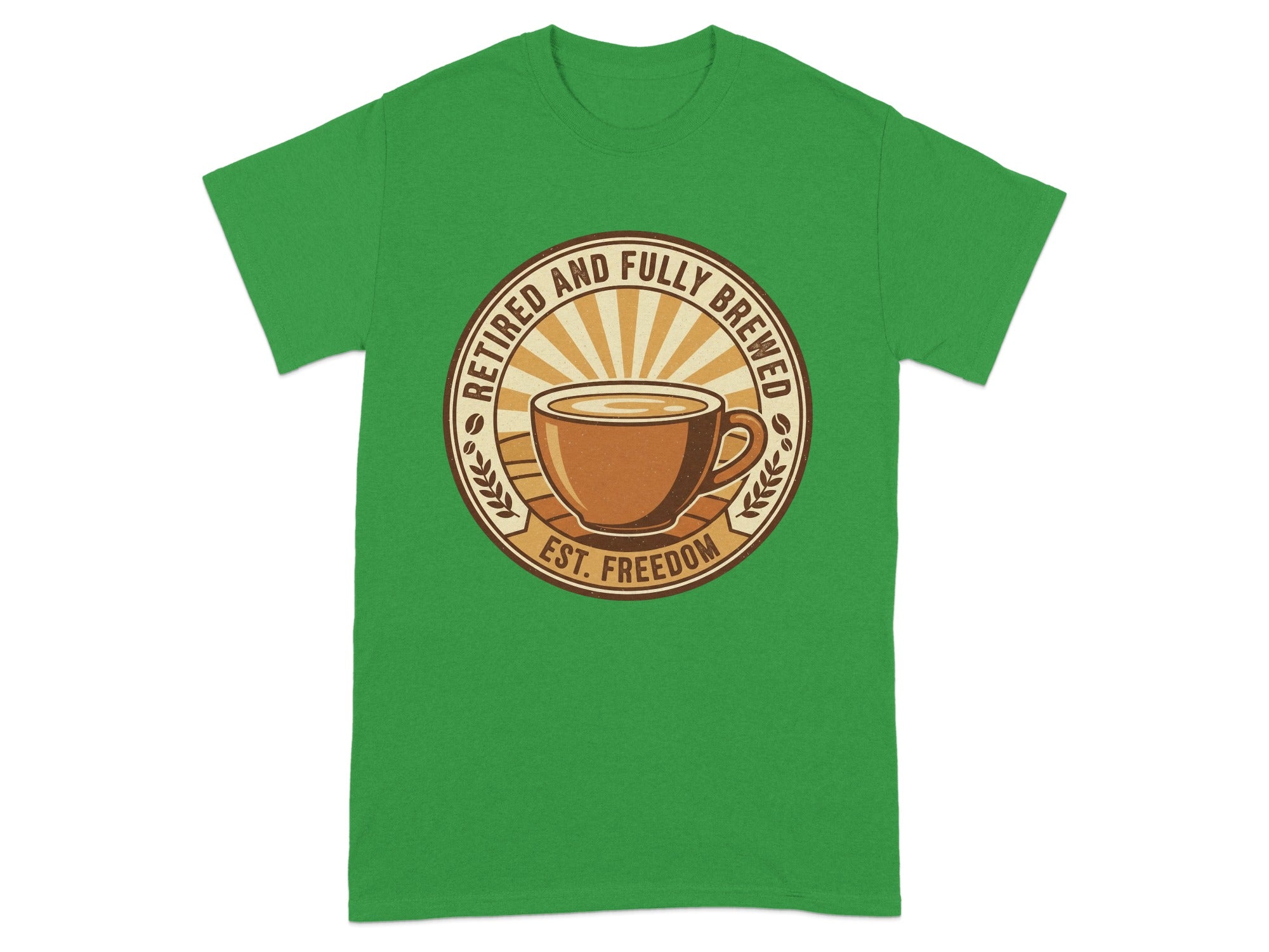 Retired and Fully Brewed Coffee Design T-Shirt Product