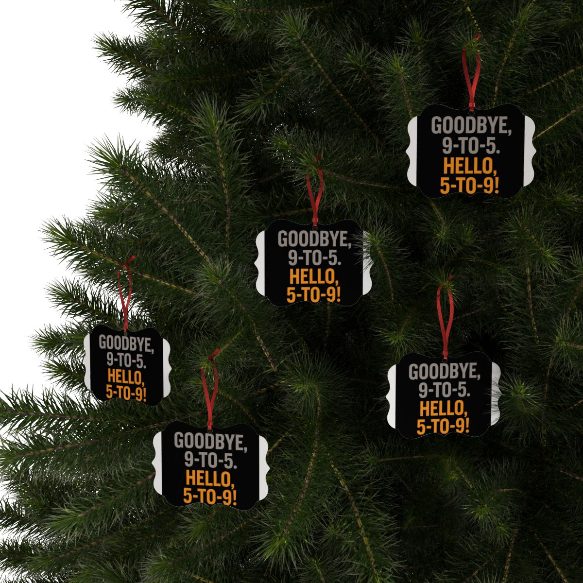 GOODBYE 9-TO-5 HELLO 5-TO-9 | Retirement Celebration Ornaments - Retiree Gifts Retirement Party