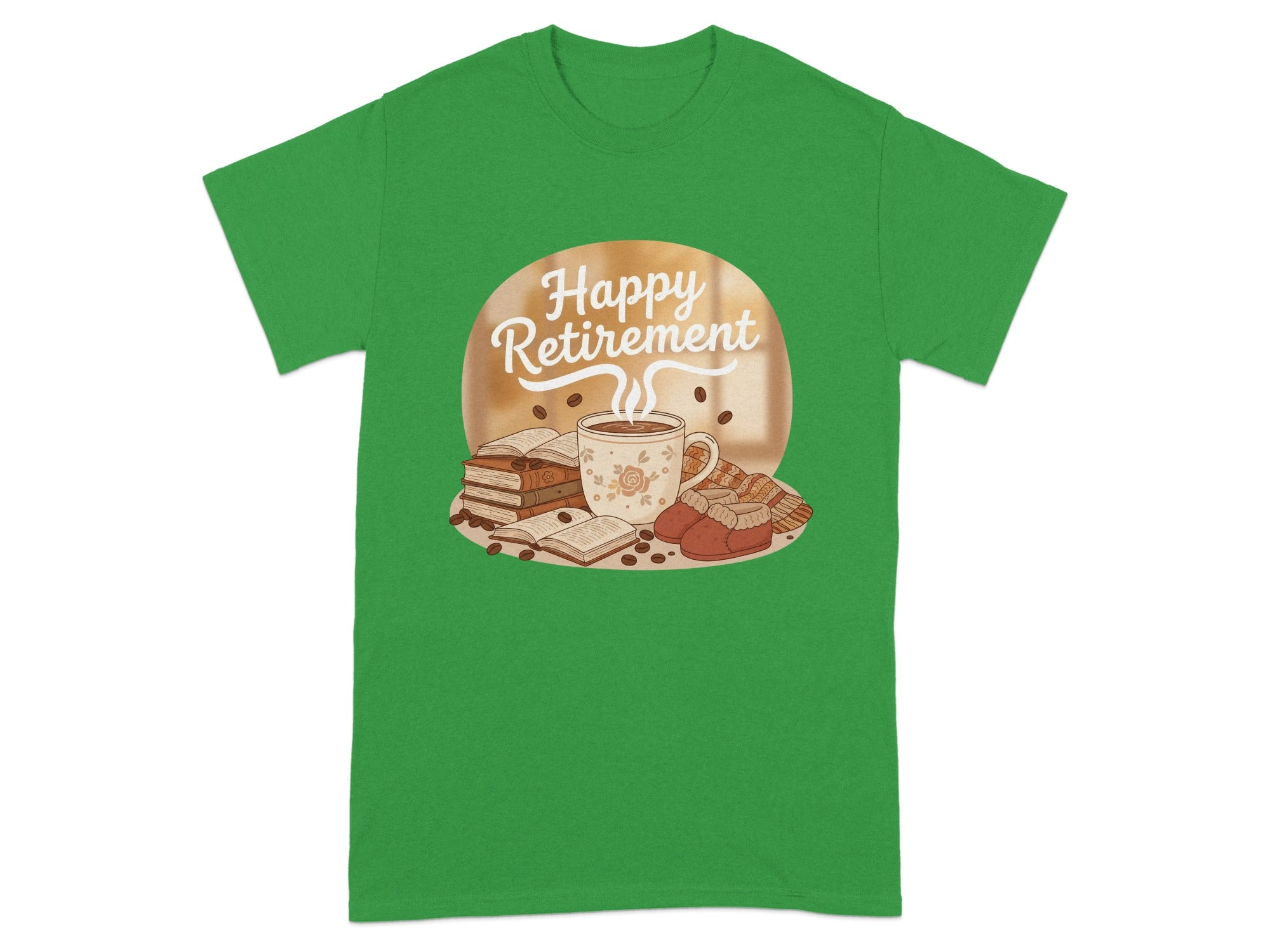 Happy Retirement Coffee and Books Design Shirt