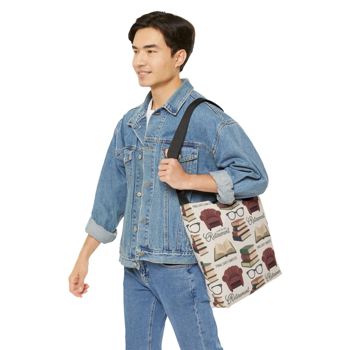 Retirement Theme Illustrated Tote Bag Canvas Tote Bags - Retiree Gifts Retirement Party