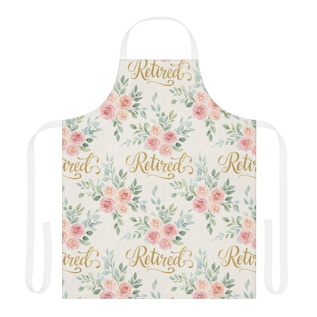 Retired Floral Apron with Beautiful Design
