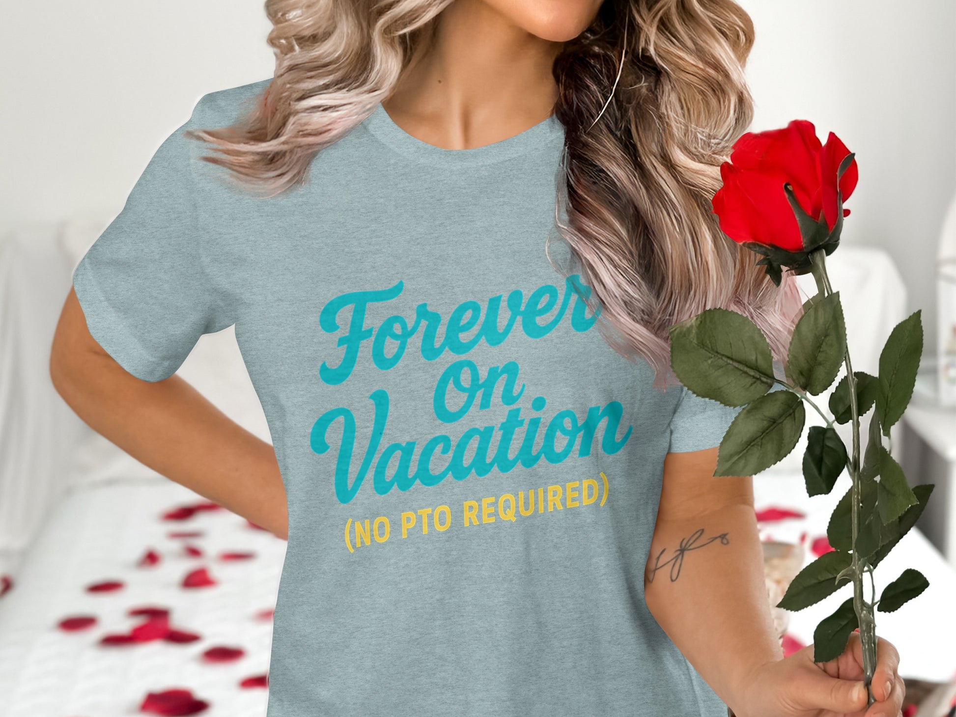 Forever On Vacation No PTO Required | Retirement Time | Best Choice Soft Color Bella T-Shirts - Retiree Gifts Retirement Party