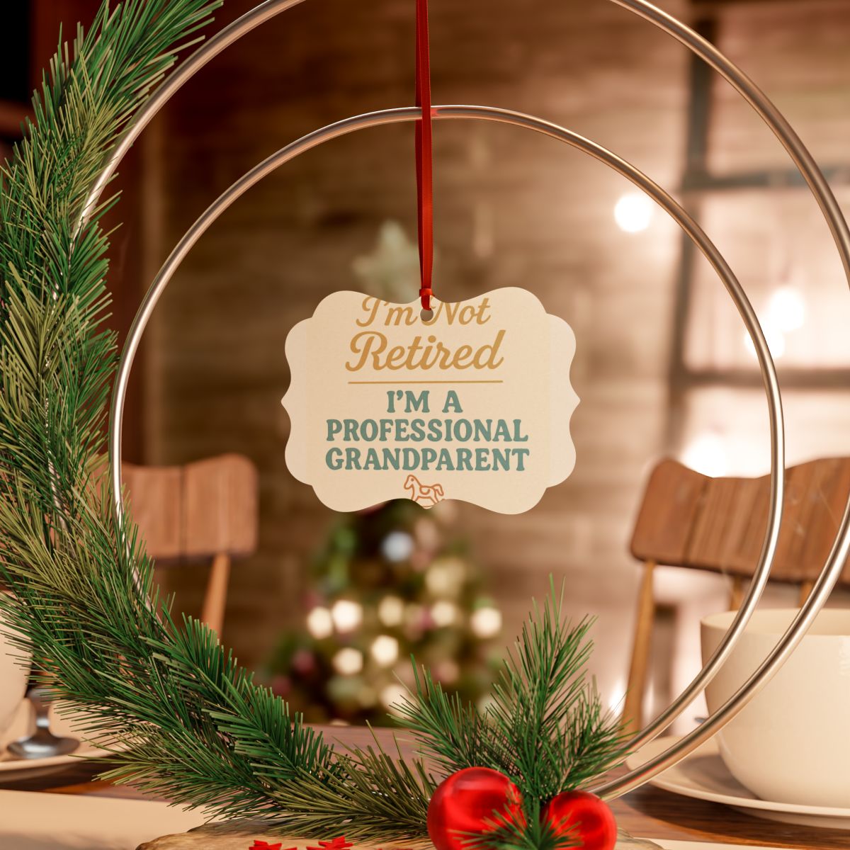 I'm Not Retired I'm A Professional Grandparent | Unique Ornaments - Retiree Gifts Retirement Party