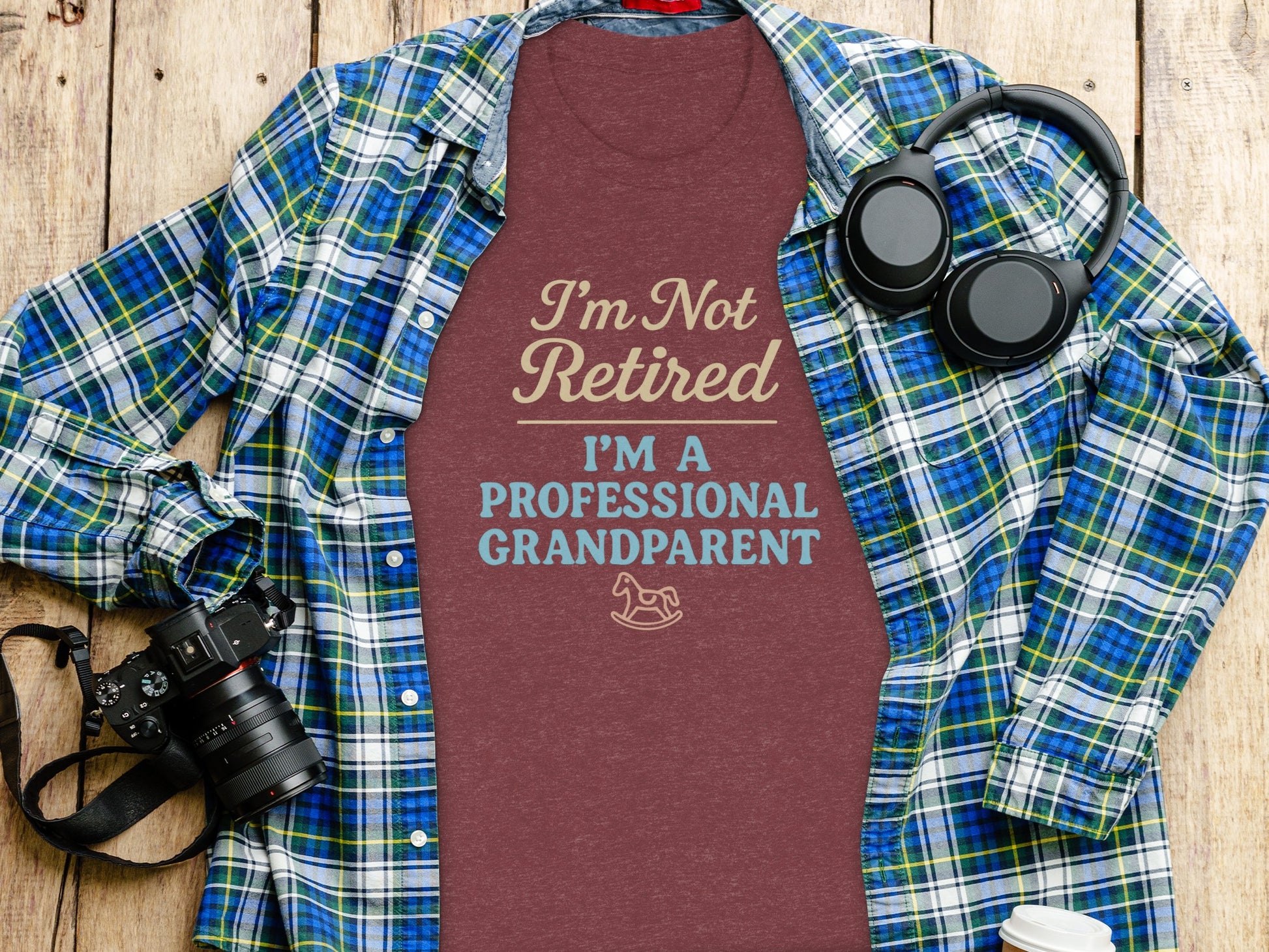 I'm Not Retired I'm A Professional Grandparent | Dark Heaher Color Bella T-Shirts - Retiree Gifts Retirement Party