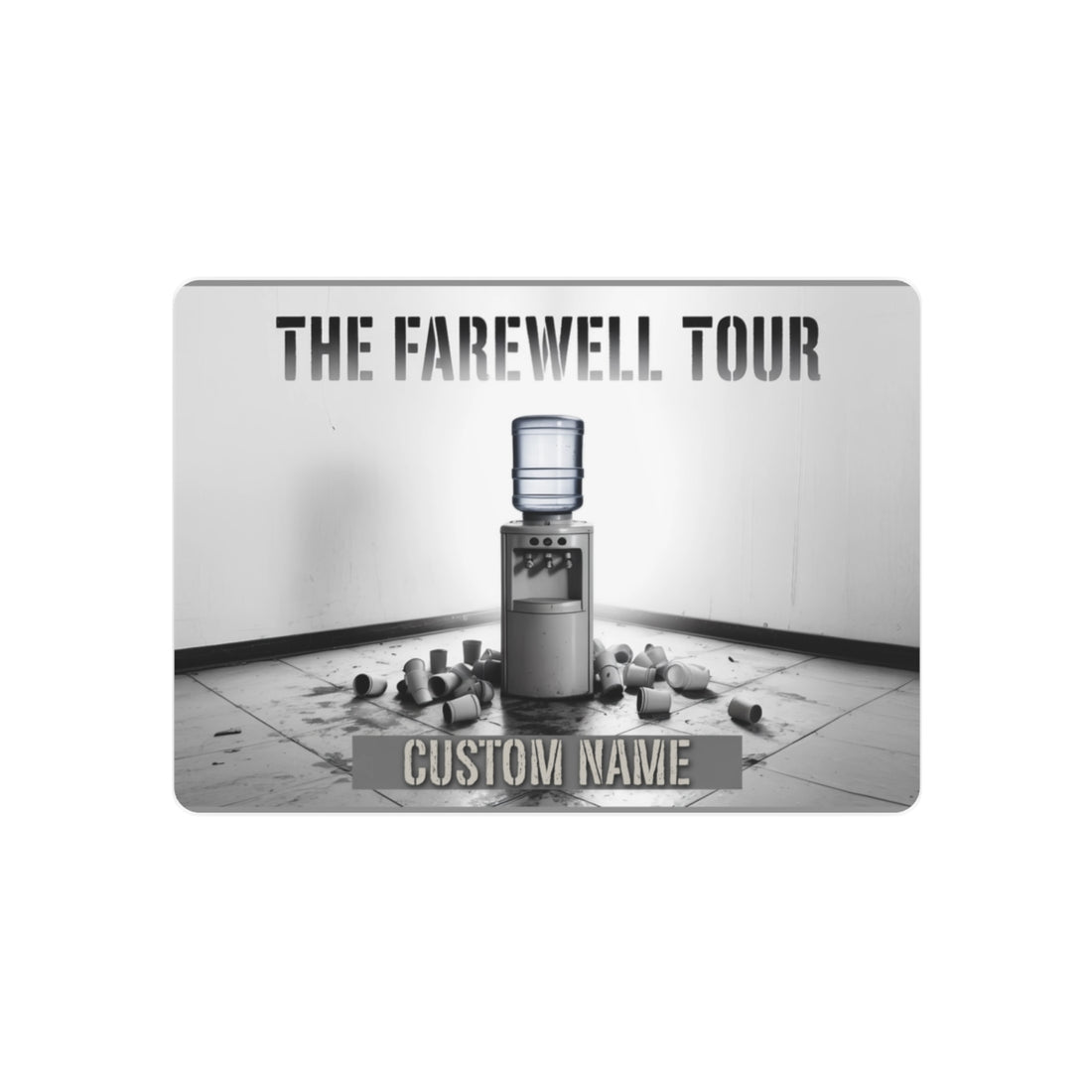 Personalized The Farewell Tour Water Cooler Metal Art Sign - Retiree Gifts Retirement Party