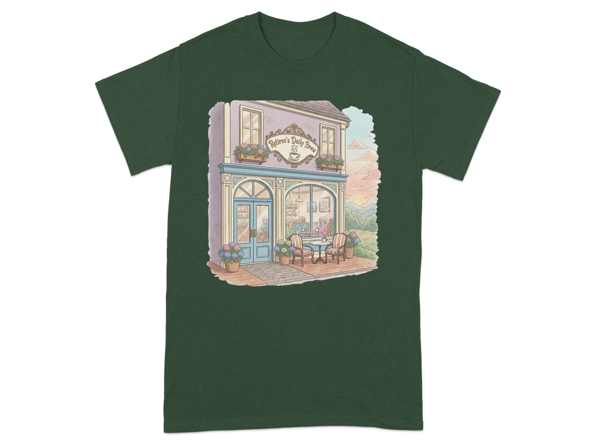 Cozy Café Artwork Graphic T-shirt Design