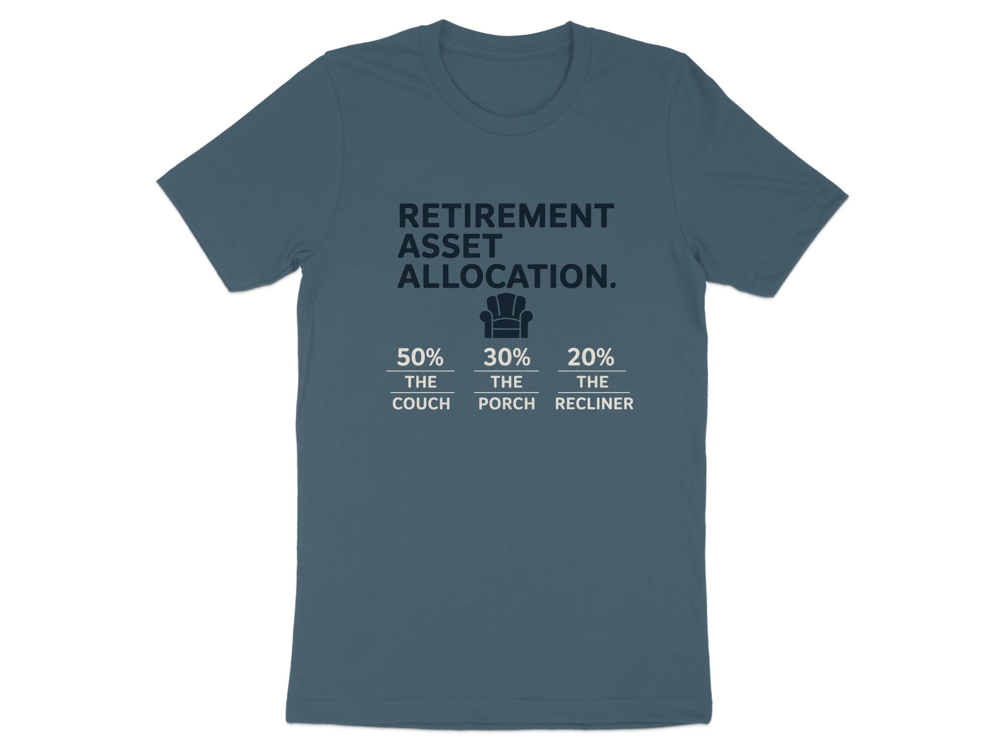 Retirement Asset Allocation | Customizable with Retiree's Name Dark Heaterh Color Bella T-Shirts - Retiree Gifts Retirement Party