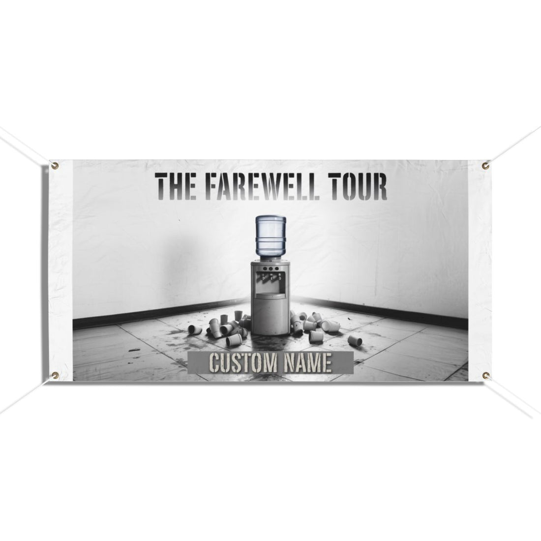 Water Cooler Farewell Tour Design for Your Event Vinyl Banner or Yard Sign - Retiree Gifts Retirement Party