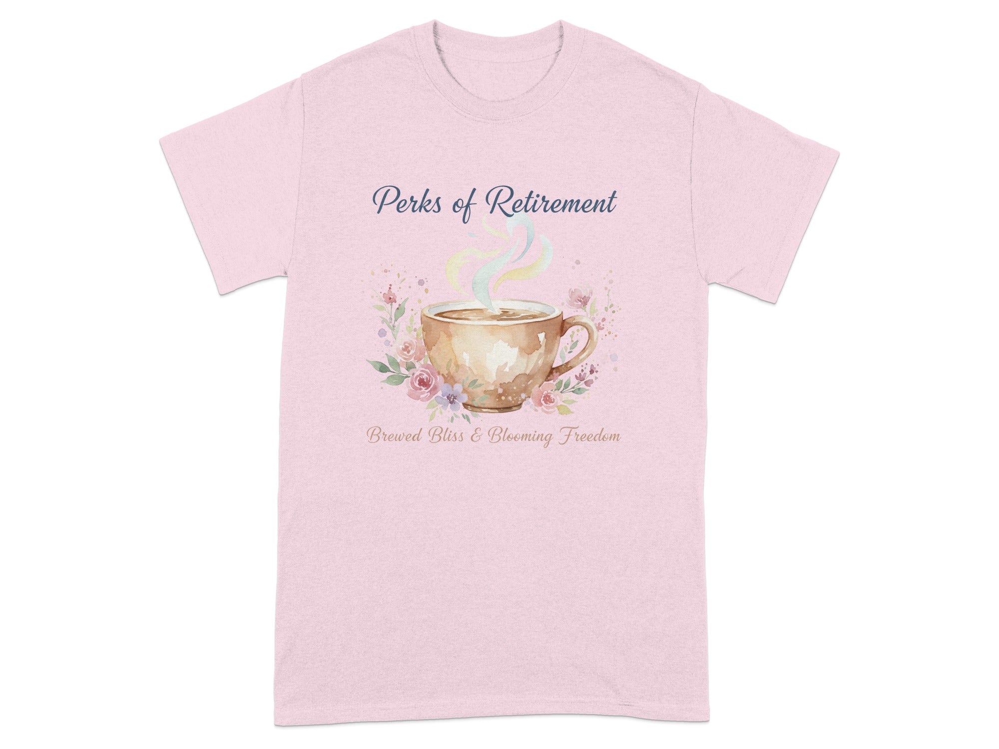 Perks of Retirement Brewed Bliss and Blooming Freedom tee