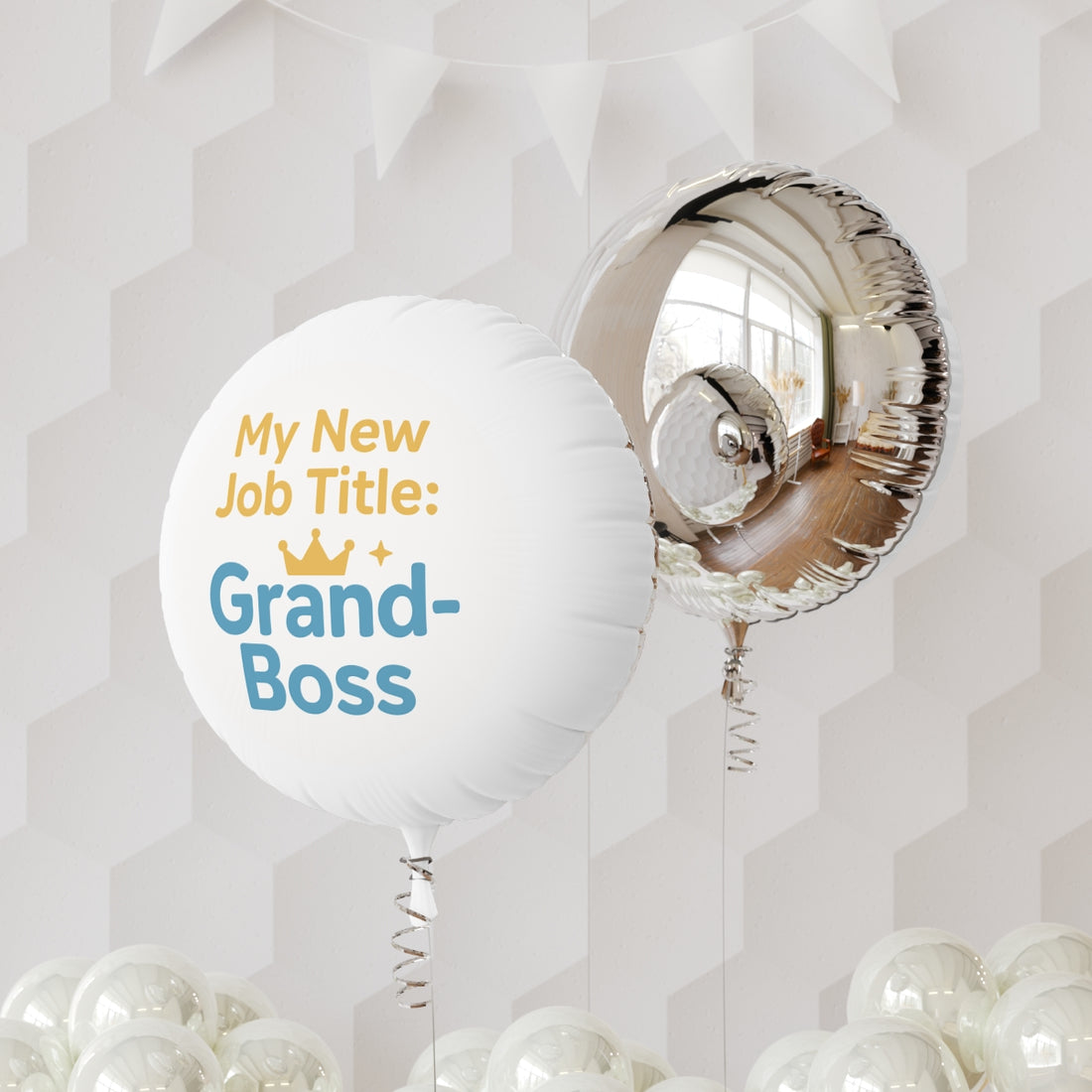 My New Job Title Grand Boss | Customizable Retirement Gift | Celebrate Retirement New Grandboss Title Mylar Ballons 11in or 22in - Retiree Gifts Retirement Party