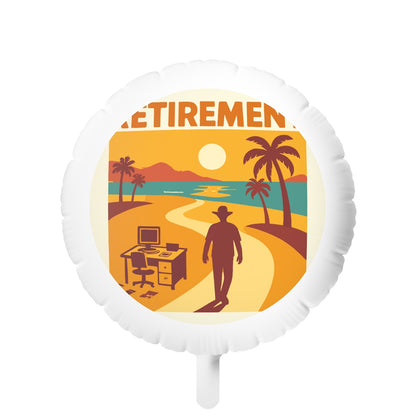 Retirement Dream Awaits At End | Personalize Design | Retirement Themed Mylar Ballons 11in or 22in - Retiree Gifts Retirement Party
