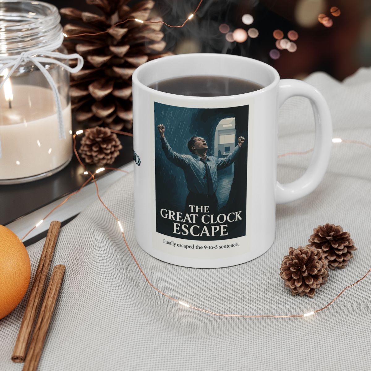 The Great Clock Escape Finally Escaped the 9 to 5 Sentence | For the Newly Retired | Celebrate Freedom Personalized Microwavable Ceramic Mugs 11oz 15oz 20o - Retiree Gifts Retirement Party