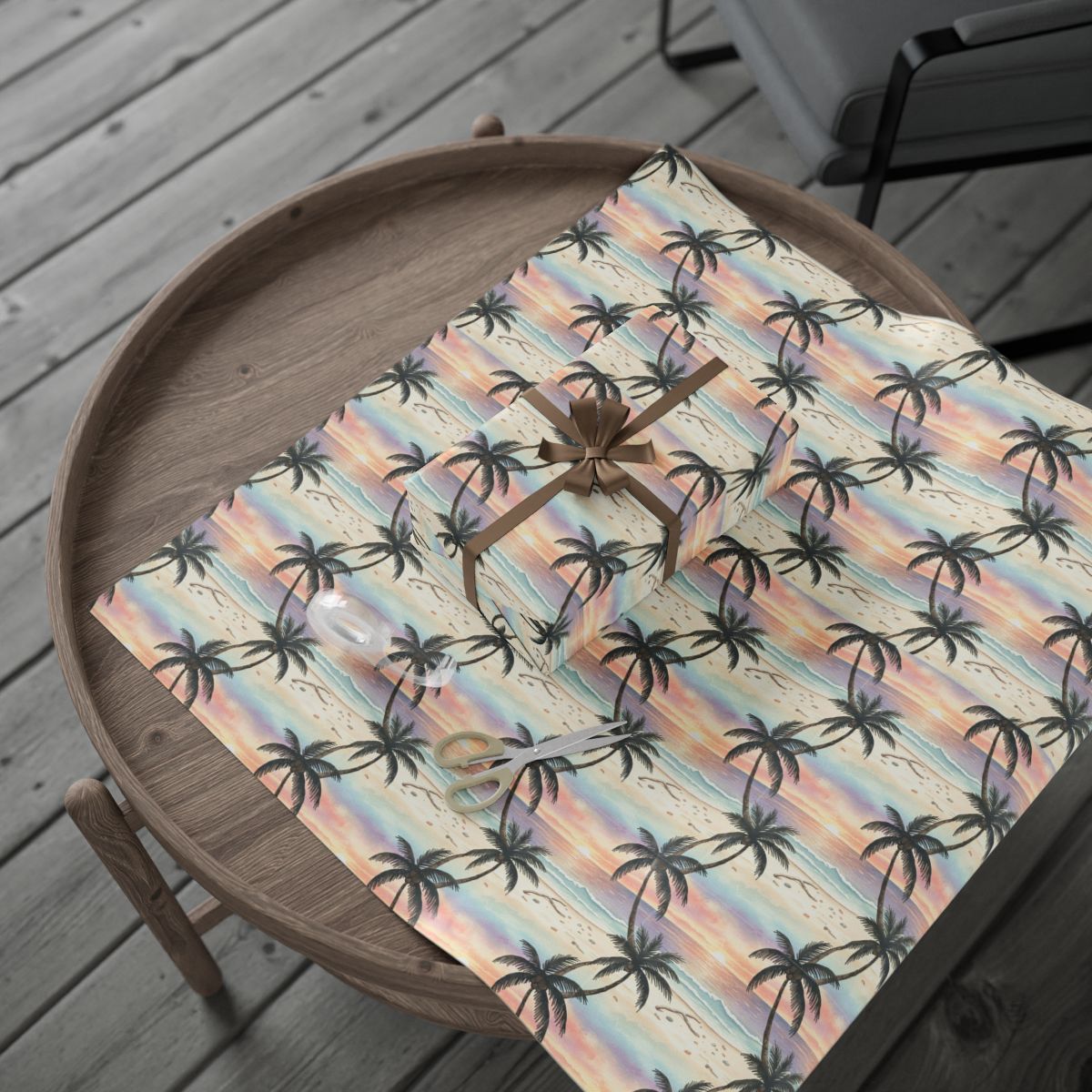 Tropical Palm Trees Themed Gift Wrap Paper product type