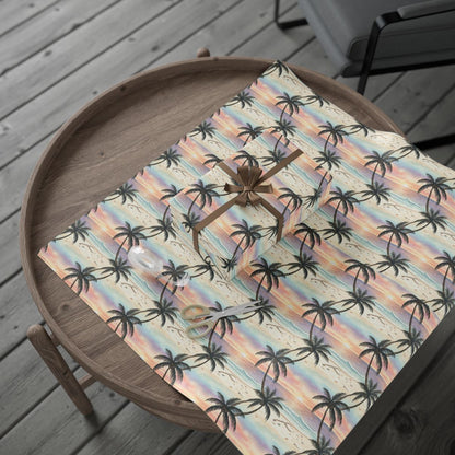 Tropical Palm Trees Themed Gift Wrap Paper product type