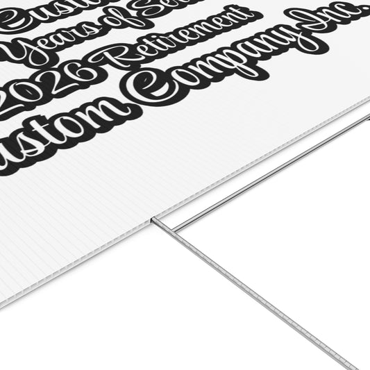 Custom Years of Service 2026 Retirement Sign product