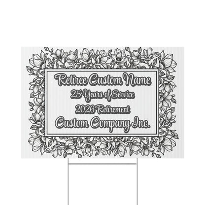 Personalized Retirement Yard Sign Celebration product type