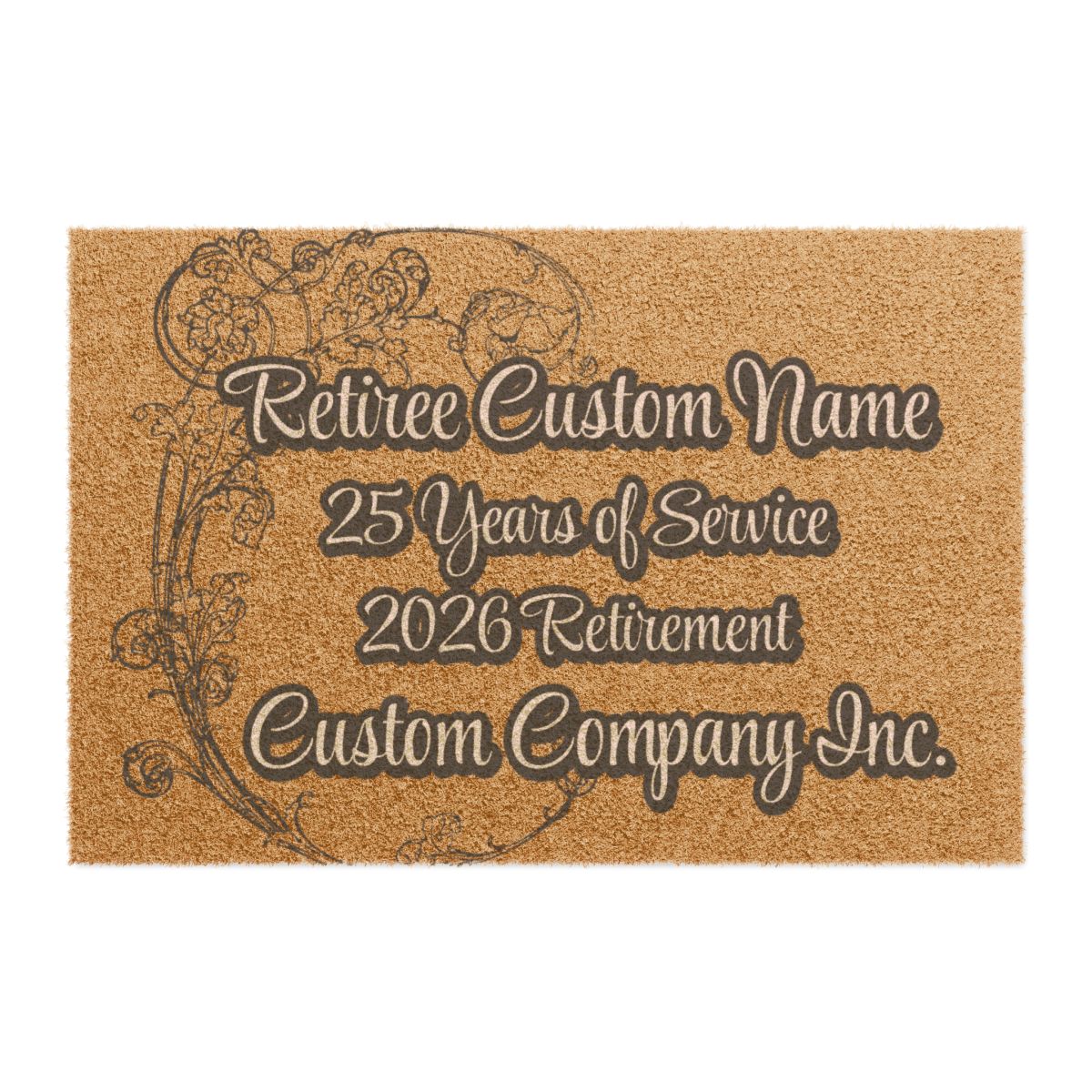 Retiree Custom Name 25 Years Of Service 2026 Retirement Mat