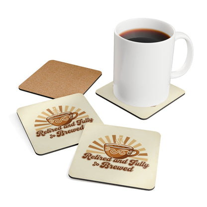 Retired and Fully Brewed Coffee Coasters Set