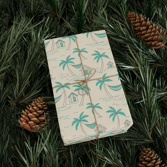 Tropical Island Scene Holiday Wrapping Paper product type