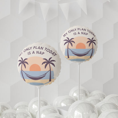 My Only Plan Today is a Nap | Relaxation Vibes | Personalized Retirement Mylar Ballons 11in or 22in - Retiree Gifts Retirement Party
