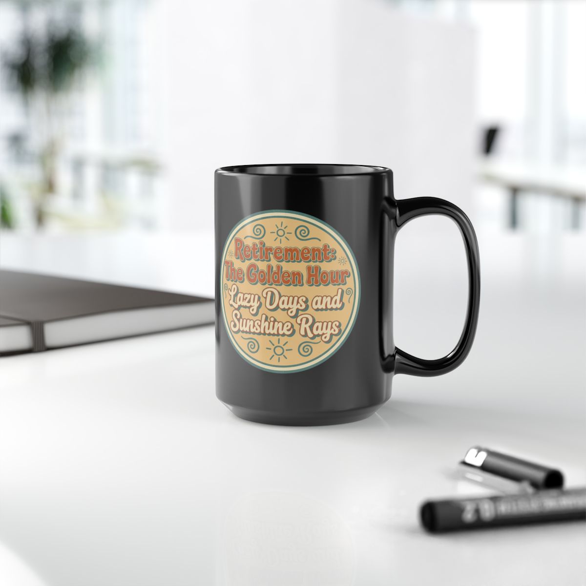 Retirement The Golden Hour Lazy Days and Sunshine Rays | Perfect Retirement Gift - Retiree Gifts Retirement Party