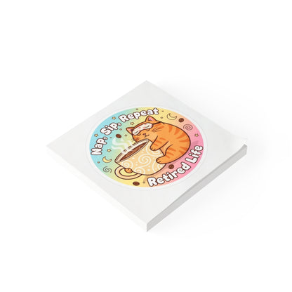 Nap Sip Repeat Cat With Coffee Sticker