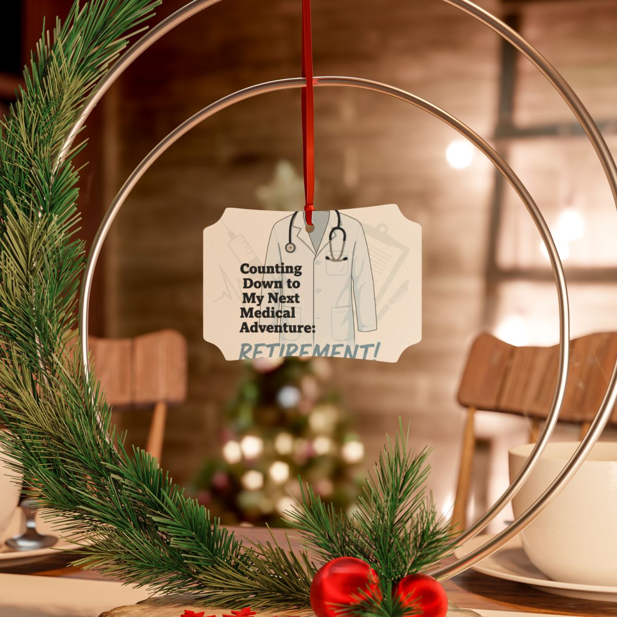 Counting Down Next Medical Adventure Retirement! | Custom Cur Ornaments - Retiree Gifts Retirement Party