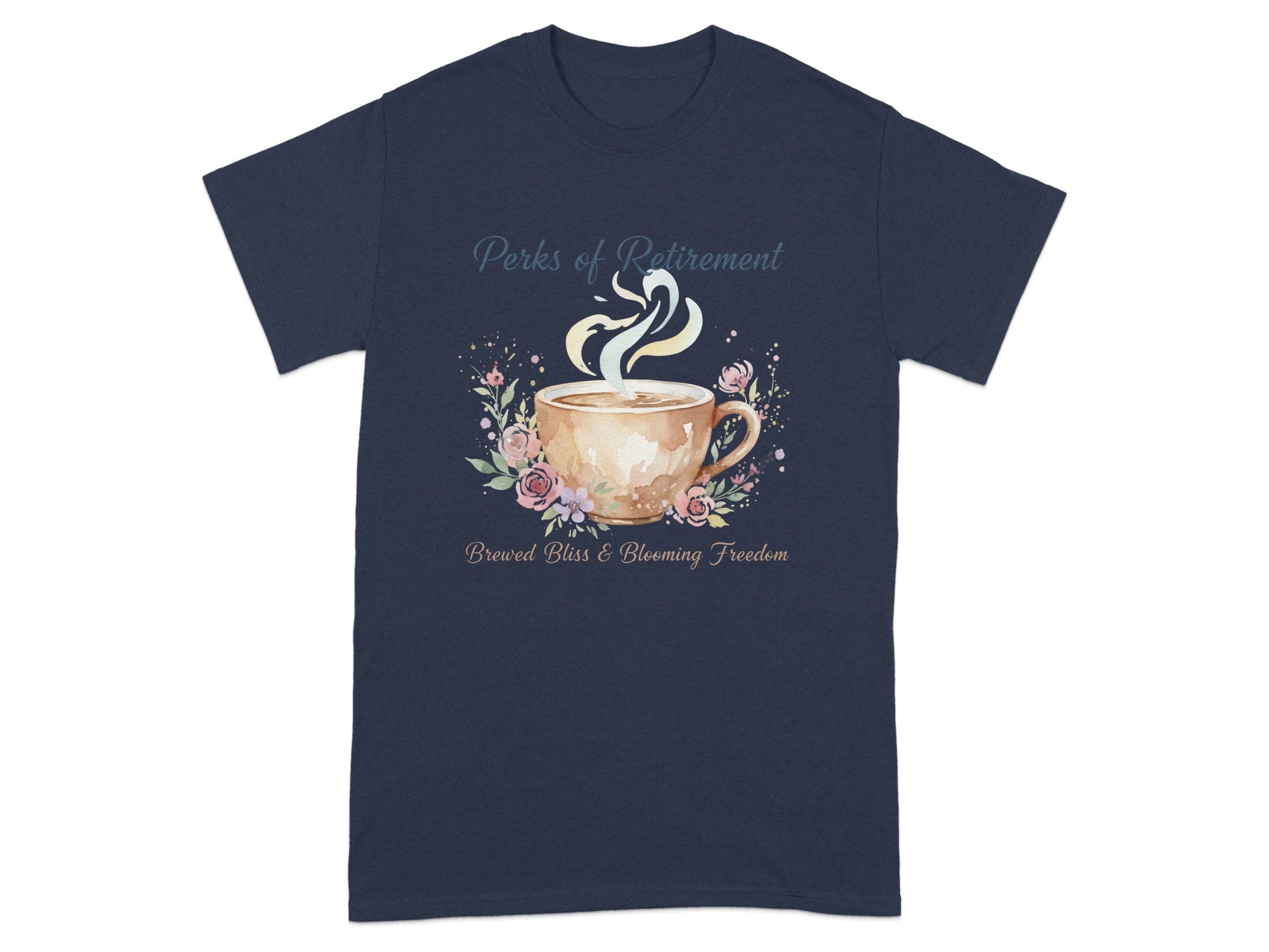 Perks of Retirement Brewed Bliss Freedom T-shirt