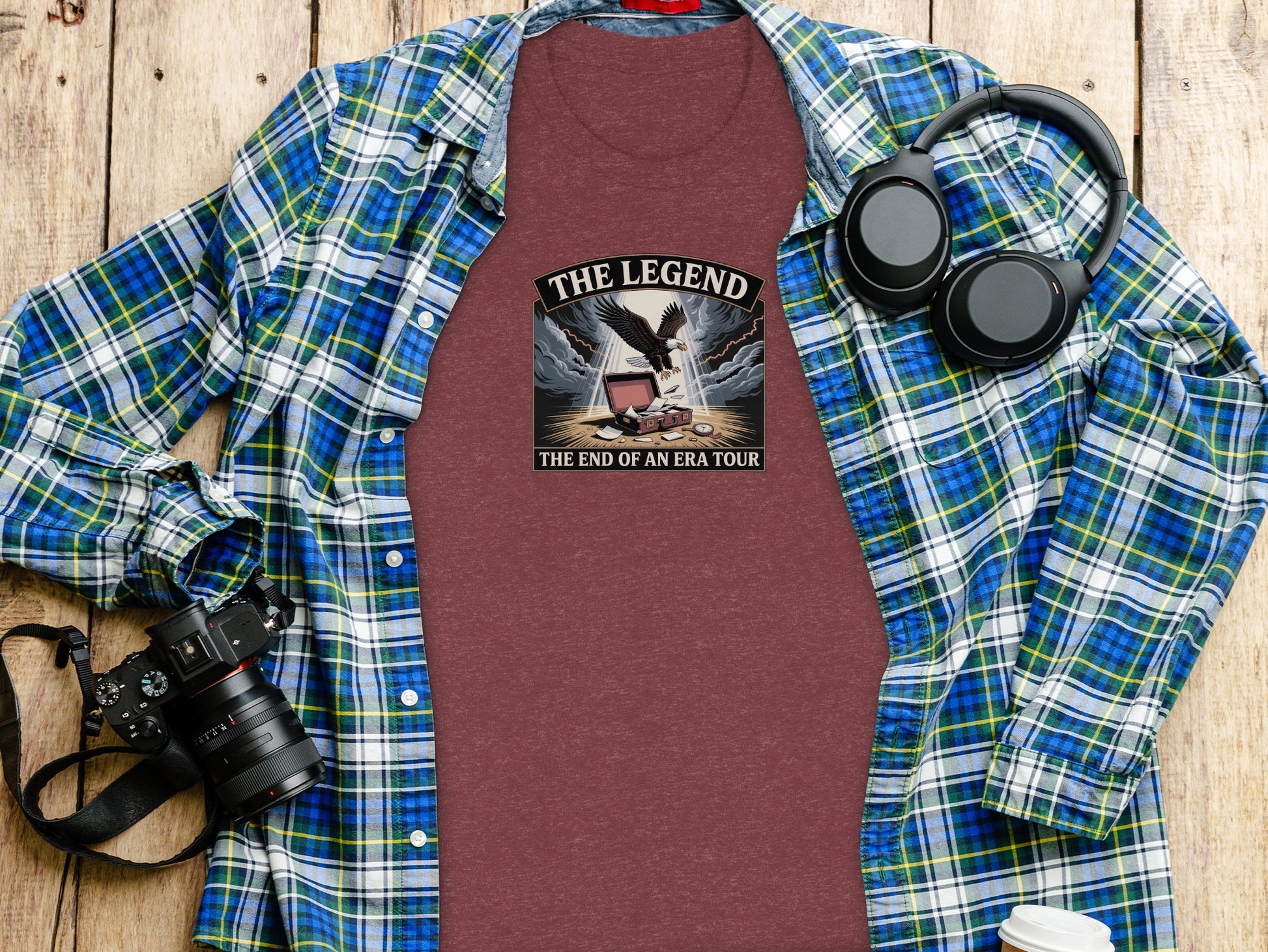 The Legend The End of An Era Tour | Dark Heaterh Color Bella T-Shirts - Retiree Gifts Retirement Party