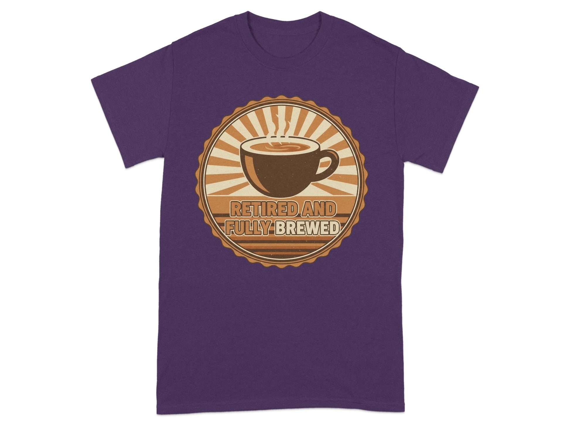 Retired and Fully Brewed Graphic T-Shirt design