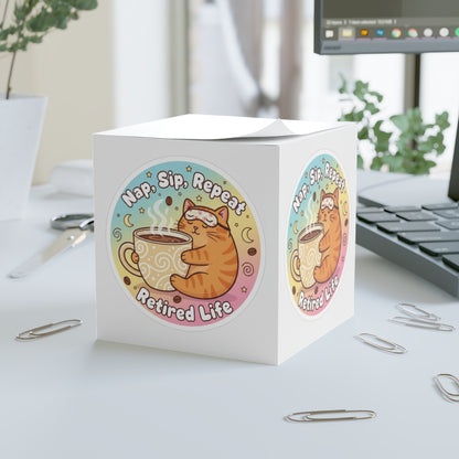 Nap Sip Repeat Retired Life Sticker for Cat Lovers