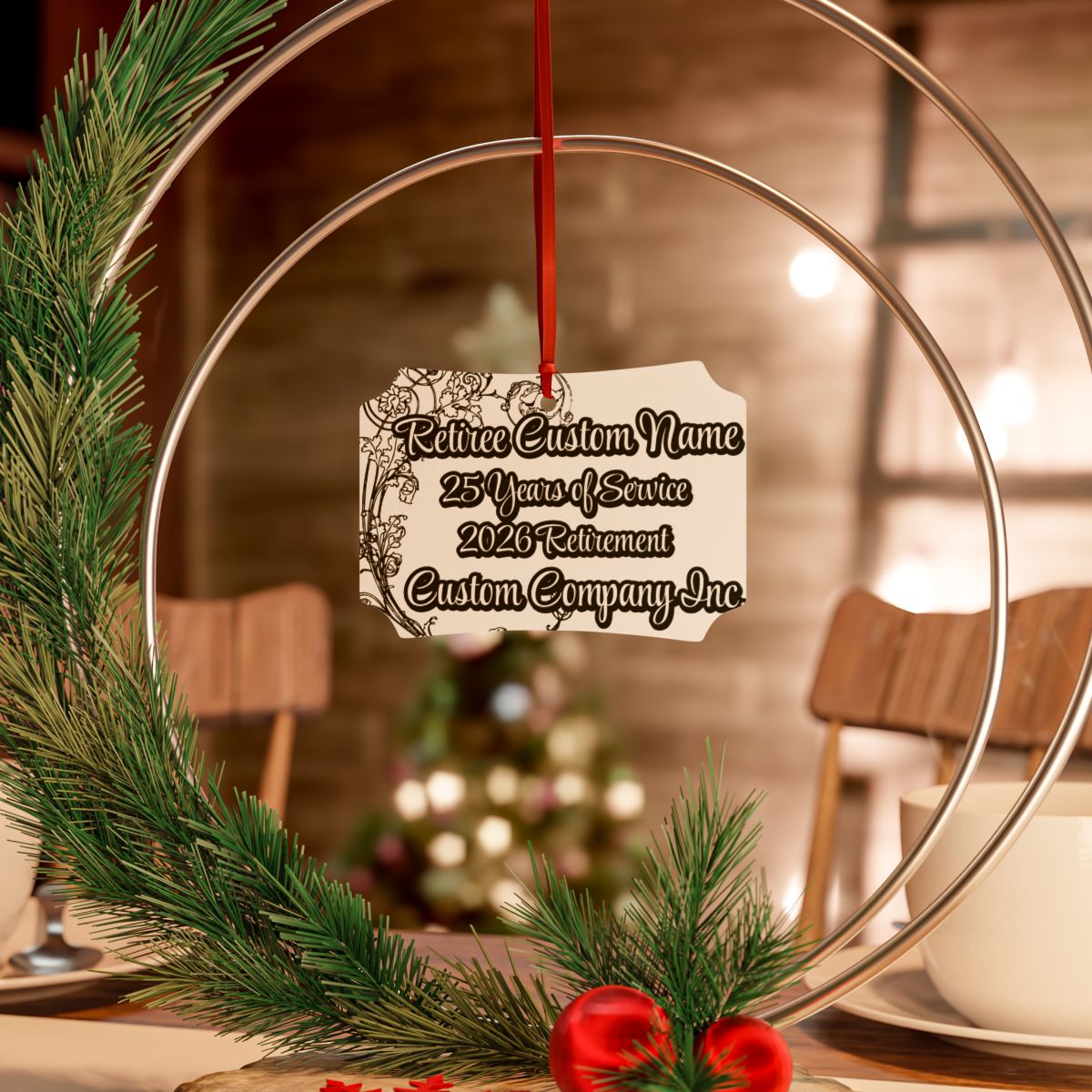 Retiree Custom Name 25 Years of Service Retirement Product