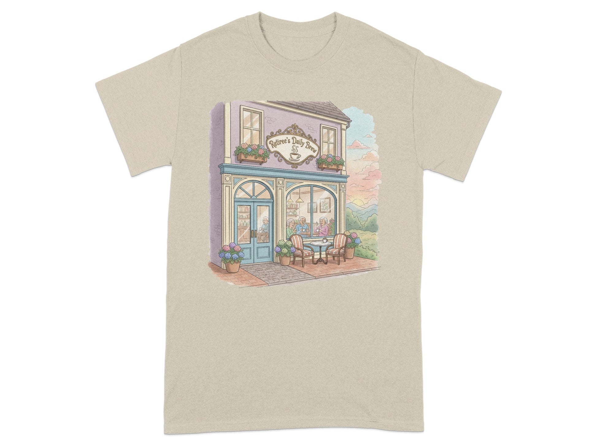 Charming Illustration of Quaint Bookstore T-shirt
