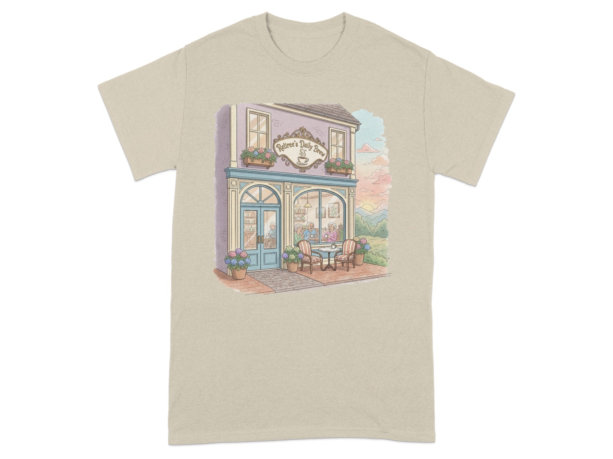 Charming Illustration of Quaint Bookstore T-shirt