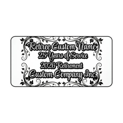 Retiree Custom Name 25 Years of Service 2026 Retirement Sign