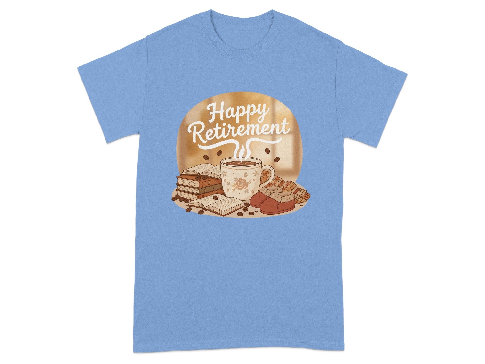 Happy Retirement Coffee and Books Design Shirt