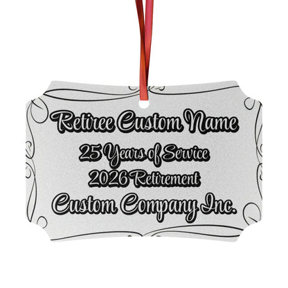 Retiree Custom Name 25 Years of Service 2026 Retirement Ornament