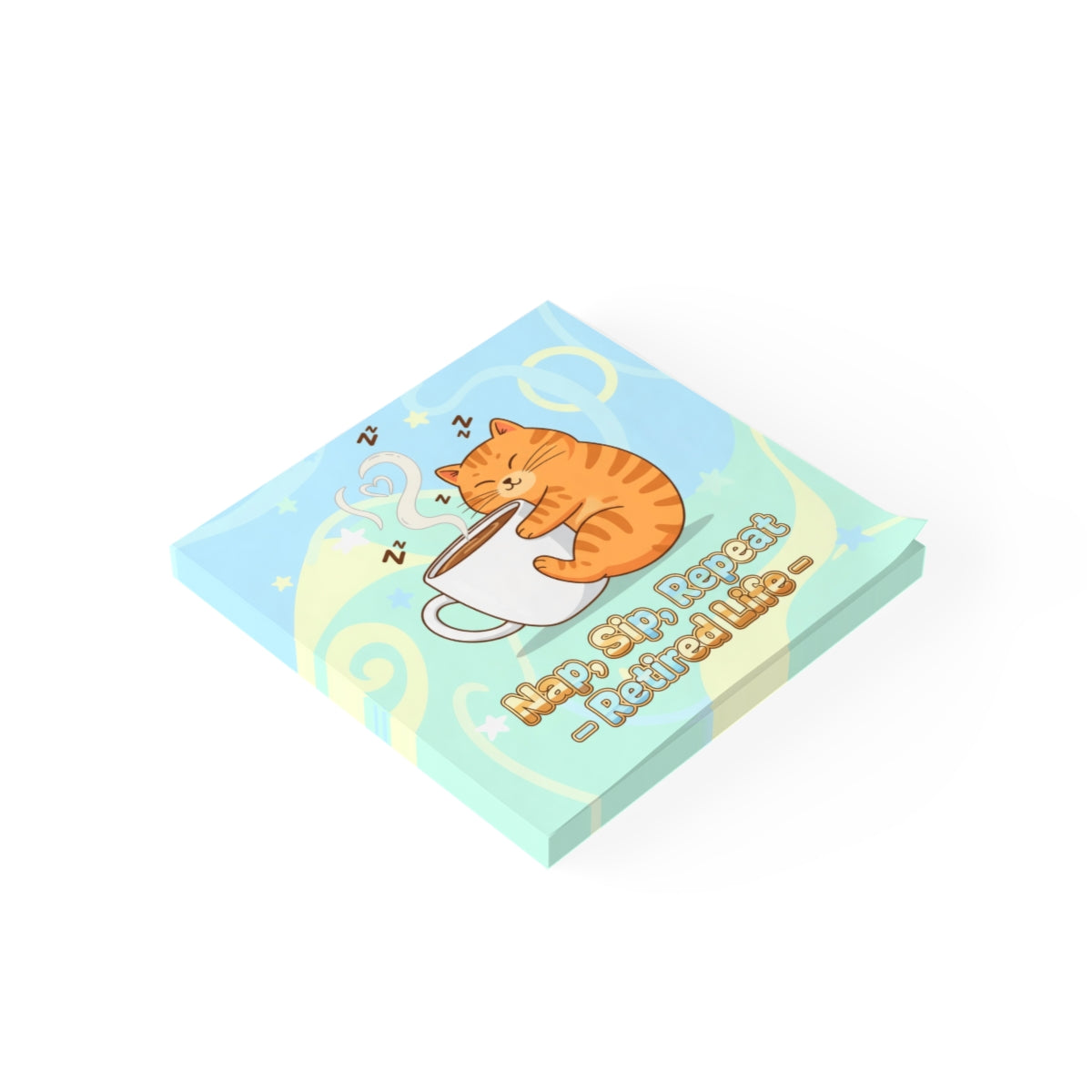 Nap Sip Repeat Retired Life Cat Art product