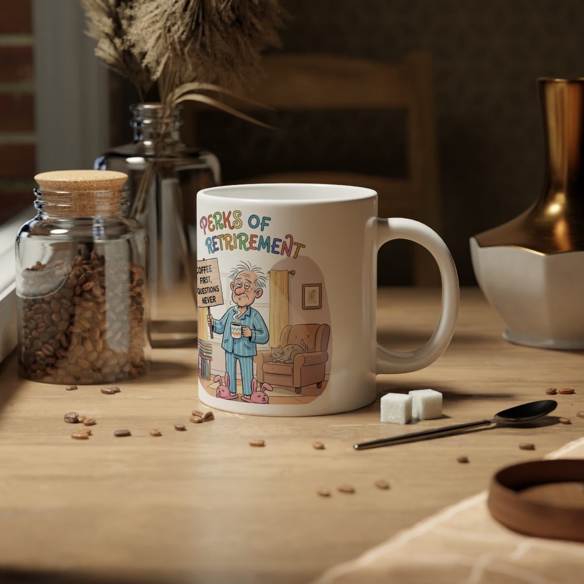 Funny Perks of Retirement Coffee Mug Product