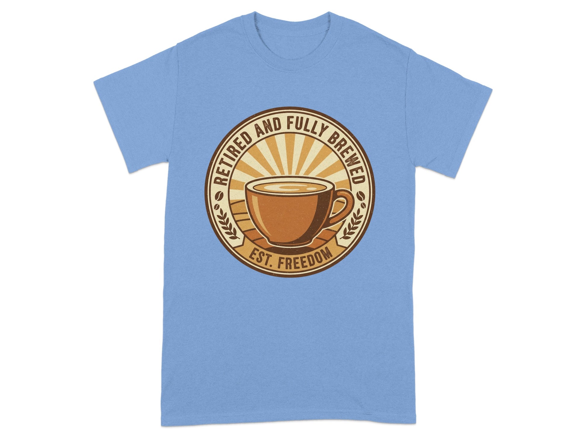 Retired and Fully Brewed Coffee Cup Graphic Tee