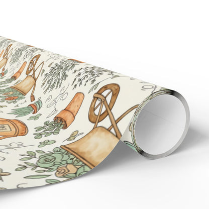 Vintage Botanical Garden Themed Wrapping Paper product