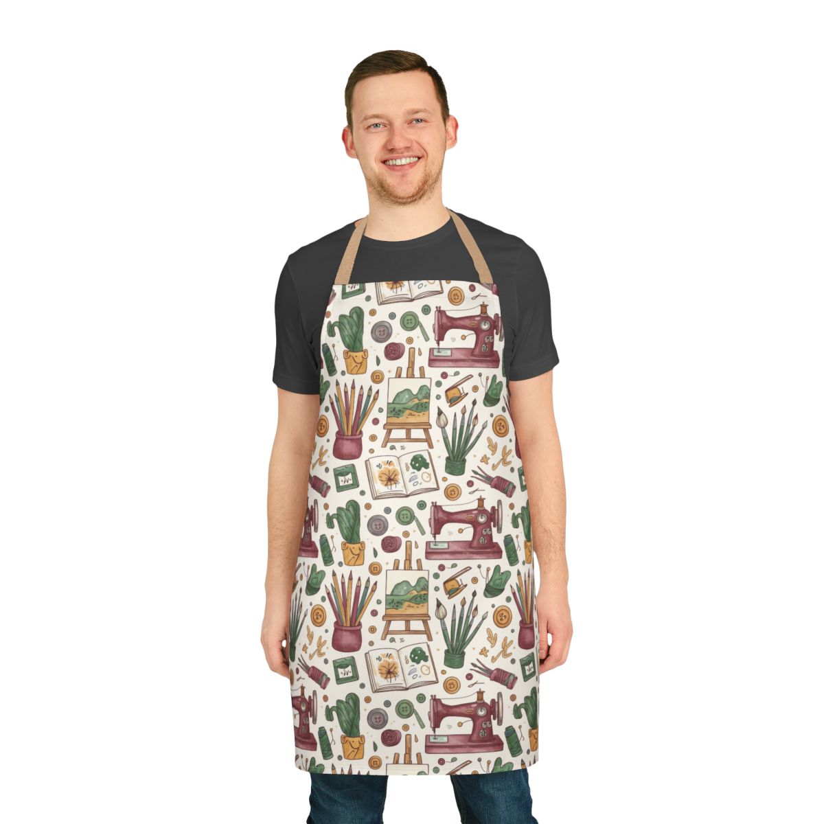 Stylish Patterned Apron for Cooking or Crafting