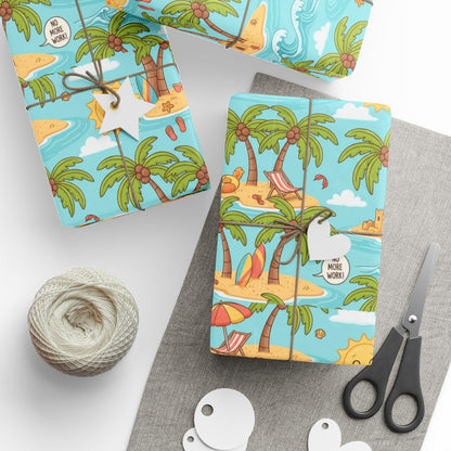 Tropical Beach Paradise Wrapping Paper product type