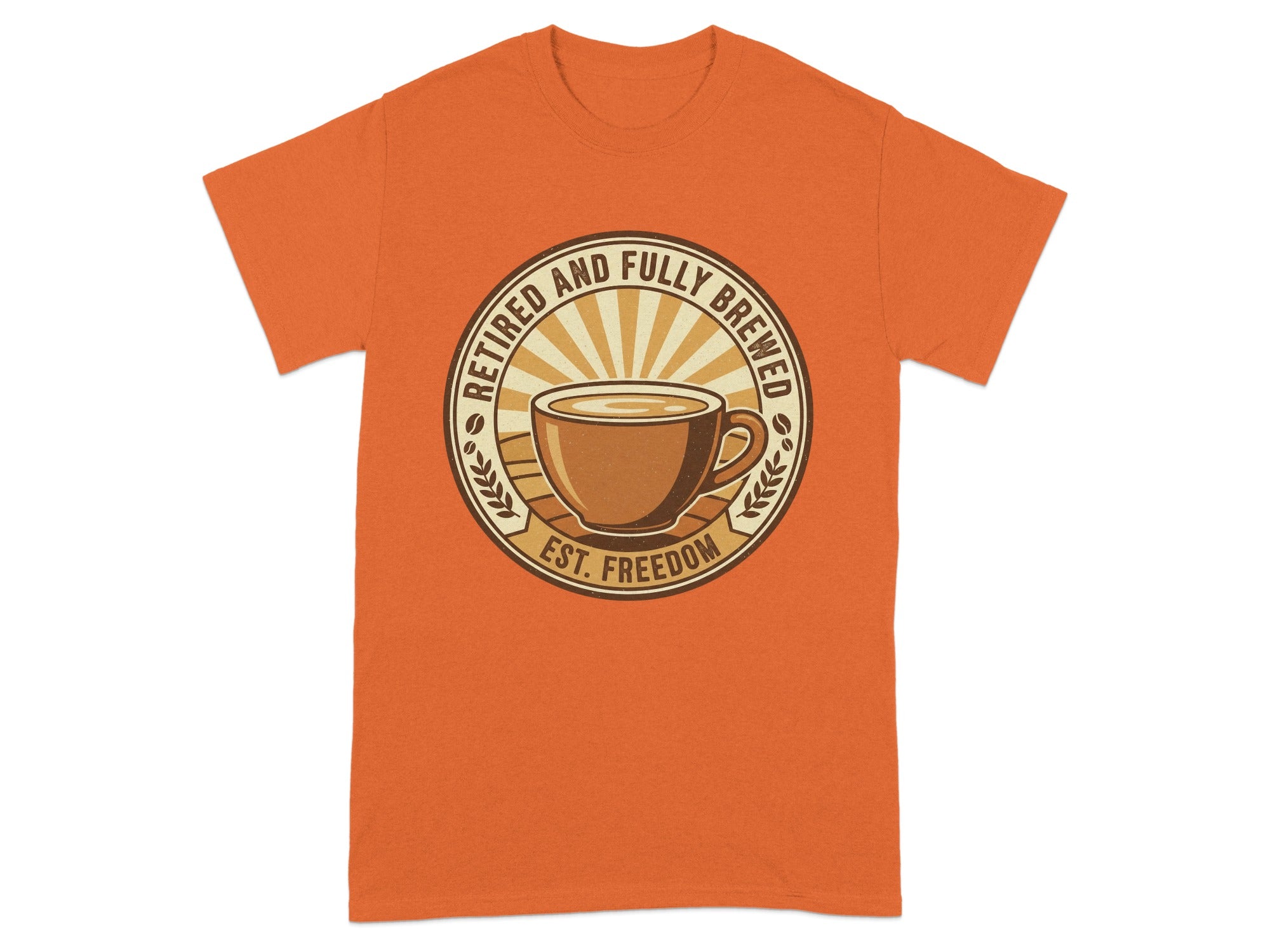 Retired and Fully Brewed Est Freedom T-Shirt Product