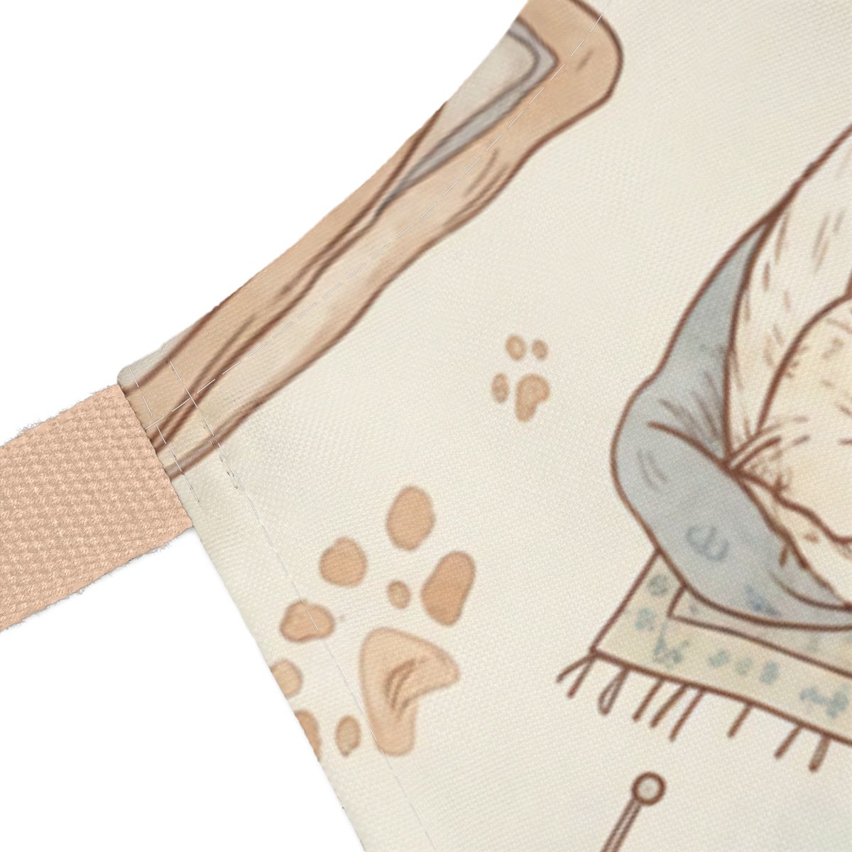 Cozy Pet Paw Print Design on a Beige Background