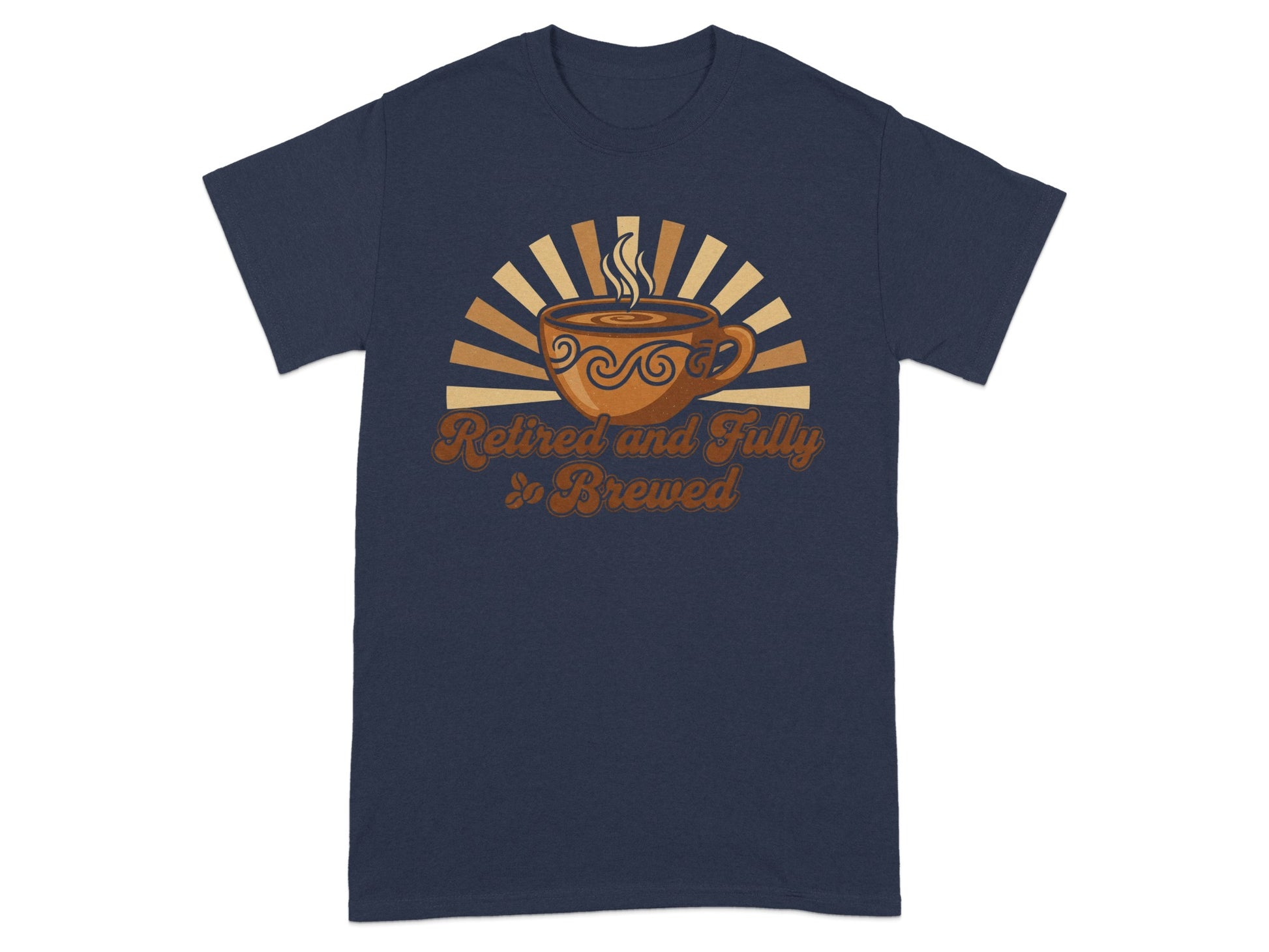 Retired and Fully Brewed Coffee Lovers Graphic T-Shirt
