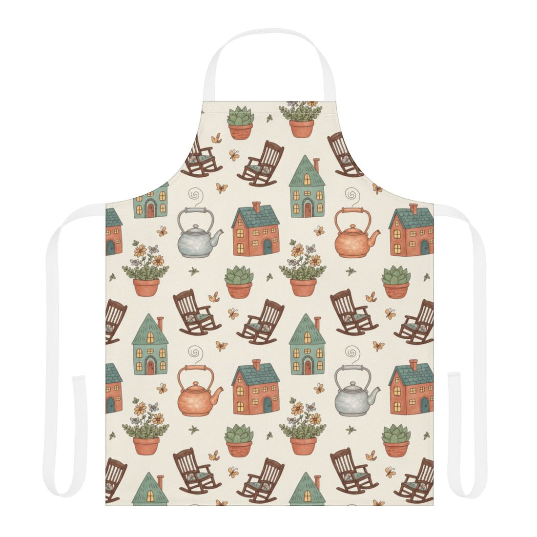 Charming Village Print Design Full Apron Product