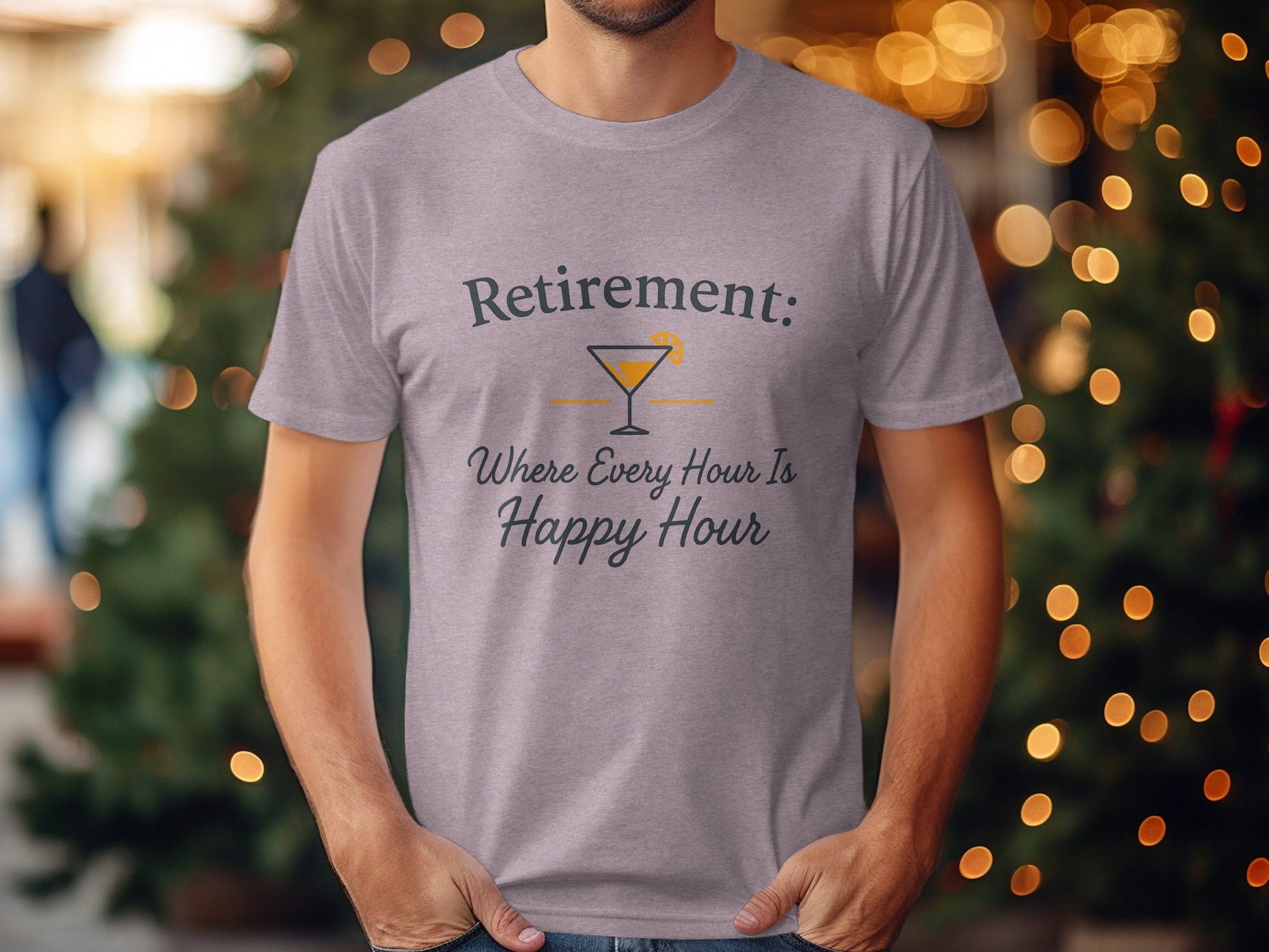 Retirement Where Every Hour Happy Hour | Soft Color Bella T-Shirts - Retiree Gifts Retirement Party