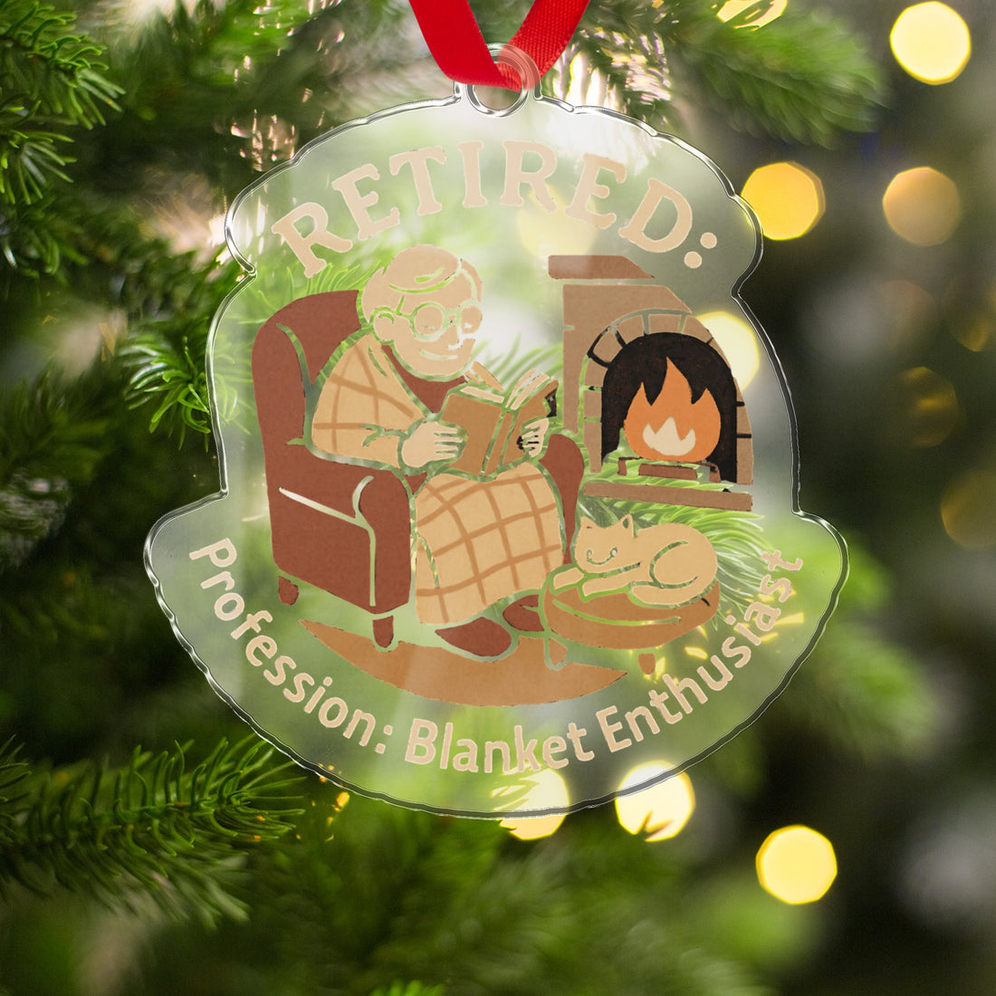 RETIRED Profession Blanket Enthusiast Ornaments | Warmth and Joy - Retiree Gifts Retirement Party